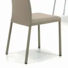 Silla de interior con estructura y asiento en acero revestido Made in Italy - Padua Viadurini