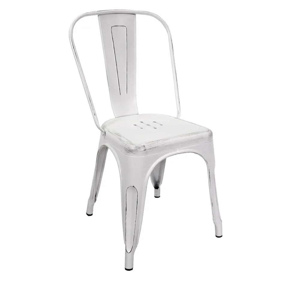 Silla de hierro para interior y exterior en diferentes colores - Papelería Viadurini