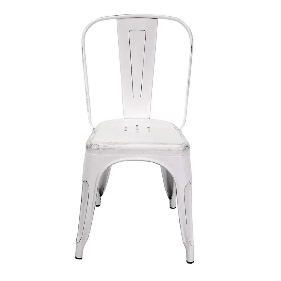 Silla de hierro para interior y exterior en diferentes colores - Papelería Viadurini