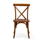 Silla apilable de interior en madera de olmo - Barriera Viadurini