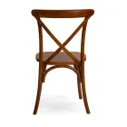 Silla apilable de interior en madera de olmo - Barriera Viadurini