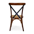 Silla apilable de interior en madera de roble y asiento de ratán - Barriera Viadurini