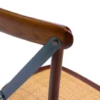 Silla apilable de interior en madera de roble y asiento de ratán - Barriera Viadurini