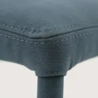 Silla de comedor totalmente tapizada en piel sintética Made in Italy - Eloi Viadurini
