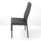 Silla de Comedor Totalmente Tapizada en Tela Made in Italy - Roslin Viadurini
