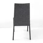 Silla de Comedor Totalmente Tapizada en Tela Made in Italy - Roslin Viadurini