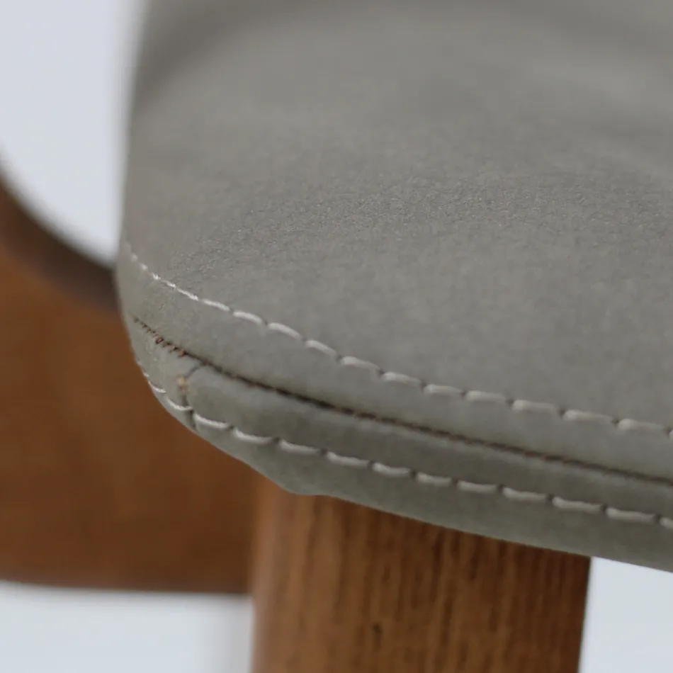 Silla de comedor con reposabrazos en madera de fresno Made in Italy - Betsy Viadurini