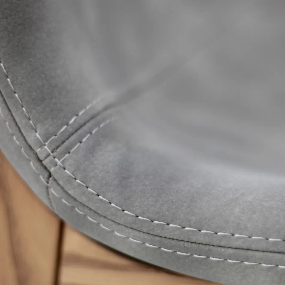 Silla de comedor con reposabrazos en madera de fresno Made in Italy - Betsy Viadurini