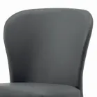 Silla de Comedor con Asiento y Patas Tapizadas Made in Italy - Verona Viadurini