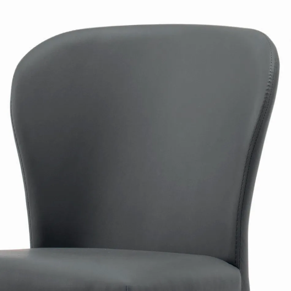 Silla de Comedor con Asiento y Patas Tapizadas Made in Italy - Verona Viadurini