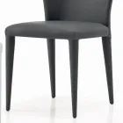 Silla de Comedor con Asiento y Patas Tapizadas Made in Italy - Verona Viadurini