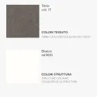 Silla de Comedor con Asiento de Tela y Estructura de Metal - Aisha Viadurini