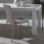 Silla de Comedor con Estructura y Asiento en Ecopiel Coloreada, 4 Piezas - Alba Viadurini