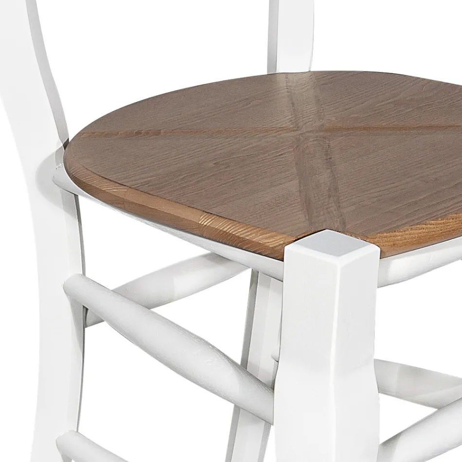 Silla de Comedor con Estructura de Haya y Asiento de Fresno Made in Italy - Winnie Viadurini
