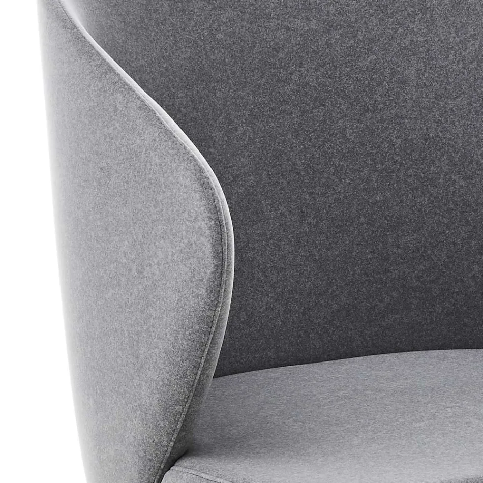 Silla de Comedor con Estructura de Metal y Asiento de Terciopelo Made in Italy - Rodino Viadurini