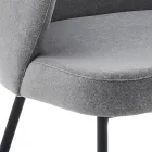 Silla de Comedor con Estructura de Metal y Asiento de Terciopelo Made in Italy - Rodino Viadurini