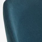 Silla de comedor de madera con asiento de terciopelo verde botella Made in Italy - Eddard Viadurini