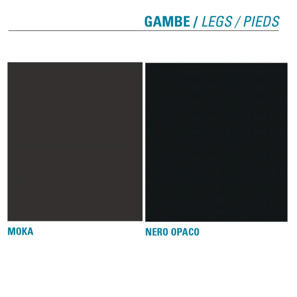 Silla de comedor de metal recubierta de microfibra Made in Italy - Suzanne Viadurini