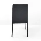 Silla de comedor de tela con respaldo alto Made in Italy - Orietta Viadurini