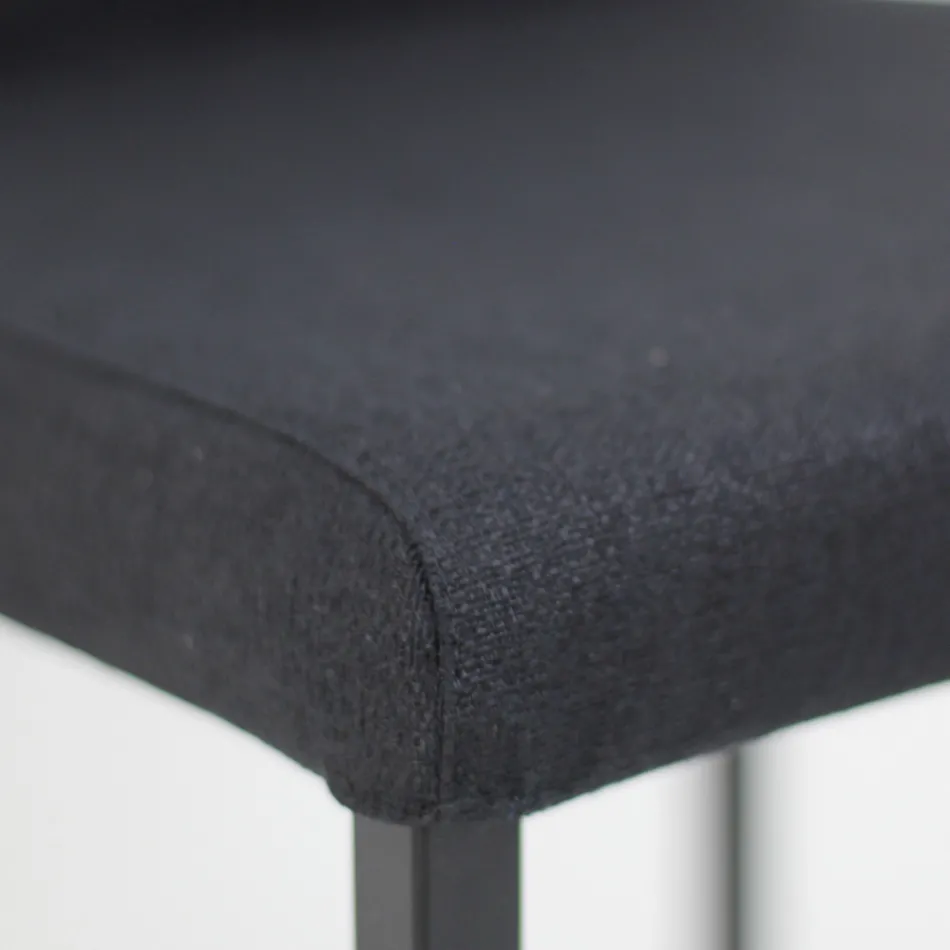 Silla de comedor de tela con respaldo alto Made in Italy - Orietta Viadurini