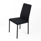 Silla de comedor de tela con respaldo alto Made in Italy - Orietta Viadurini