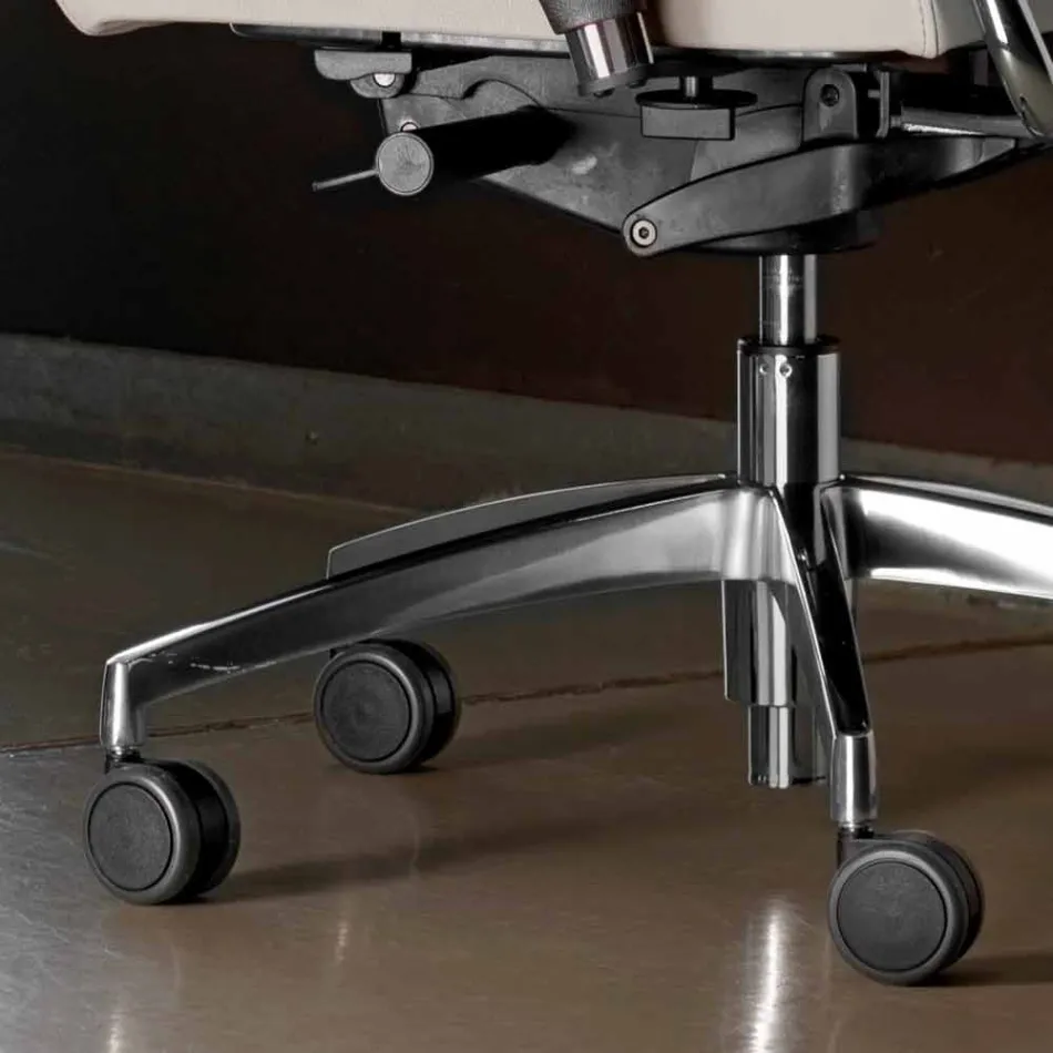 Silla ergonómica giratoria para escritorio de oficina con ruedas y reposabrazos - Gimiglia Viadurini