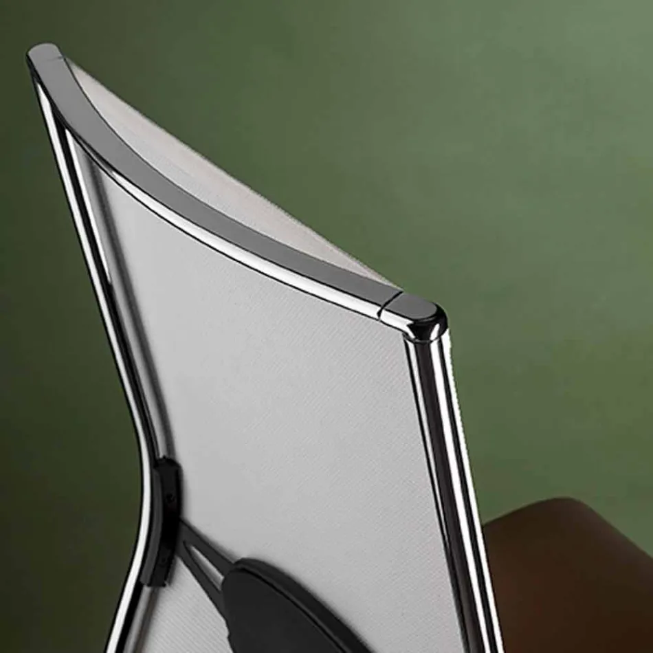 Silla ergonómica giratoria para escritorio de oficina con ruedas y reposabrazos - Gimiglia Viadurini