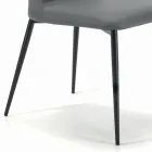 Silla de salón con patas de acero o madera Made in Italy - Florencia Viadurini