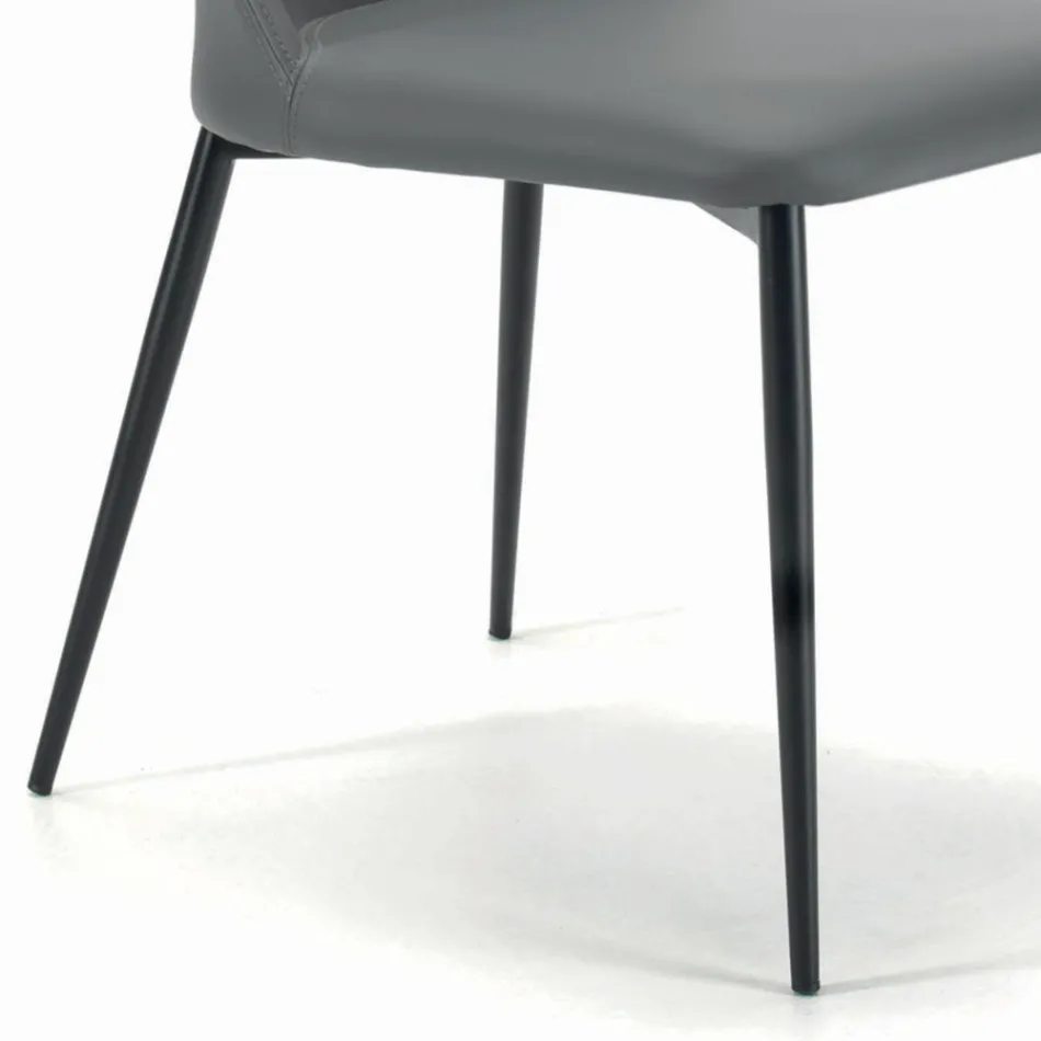 Silla de salón con patas de acero o madera Made in Italy - Florencia Viadurini