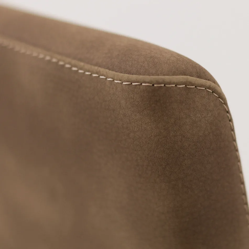 Silla de salón con respaldo alto en piel sintética Made in Italy - Orietta Viadurini