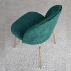 Silla de Salón con Asiento y Patas en Diferentes Acabados - Chandra Viadurini