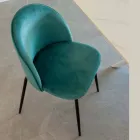 Silla de Salón con Asiento y Patas en Diferentes Acabados - Chandra Viadurini
