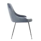 Silla de Salón con Asiento en Tela de Microfibra de Diferentes Colores - Sándalo Viadurini