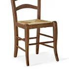 Silla de salón de haya con asiento de paja Made in Italy - Tamara Viadurini