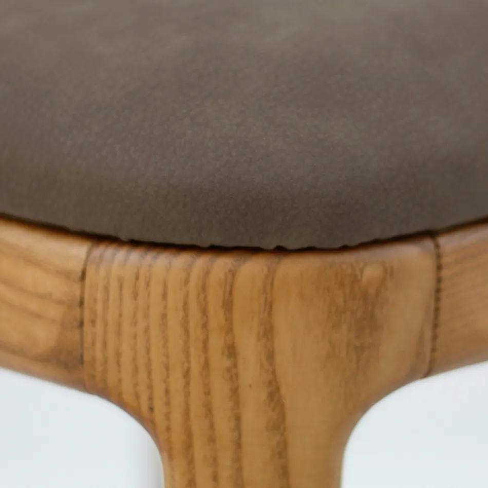 Silla de salón en madera de fresno teñida Made in Italy - Lyanne Viadurini