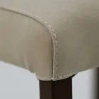 Silla de salón de piel sintética con patas lacadas Made in Italy - Roslin Viadurini