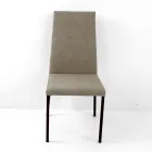 Silla de salón de piel sintética con patas lacadas Made in Italy - Roslin Viadurini
