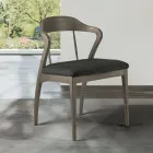 Silla de Salón en Tela y Madera Maciza de Haya Made in Italy - Rein Viadurini
