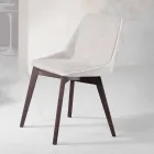 Silla de salón en tela y madera moderna hecha en Italia, Oriella Viadurini