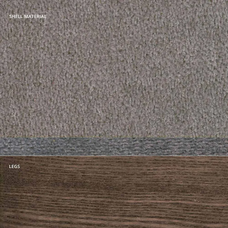 Silla de salón en tela y madera moderna hecha en Italia, Oriella Viadurini