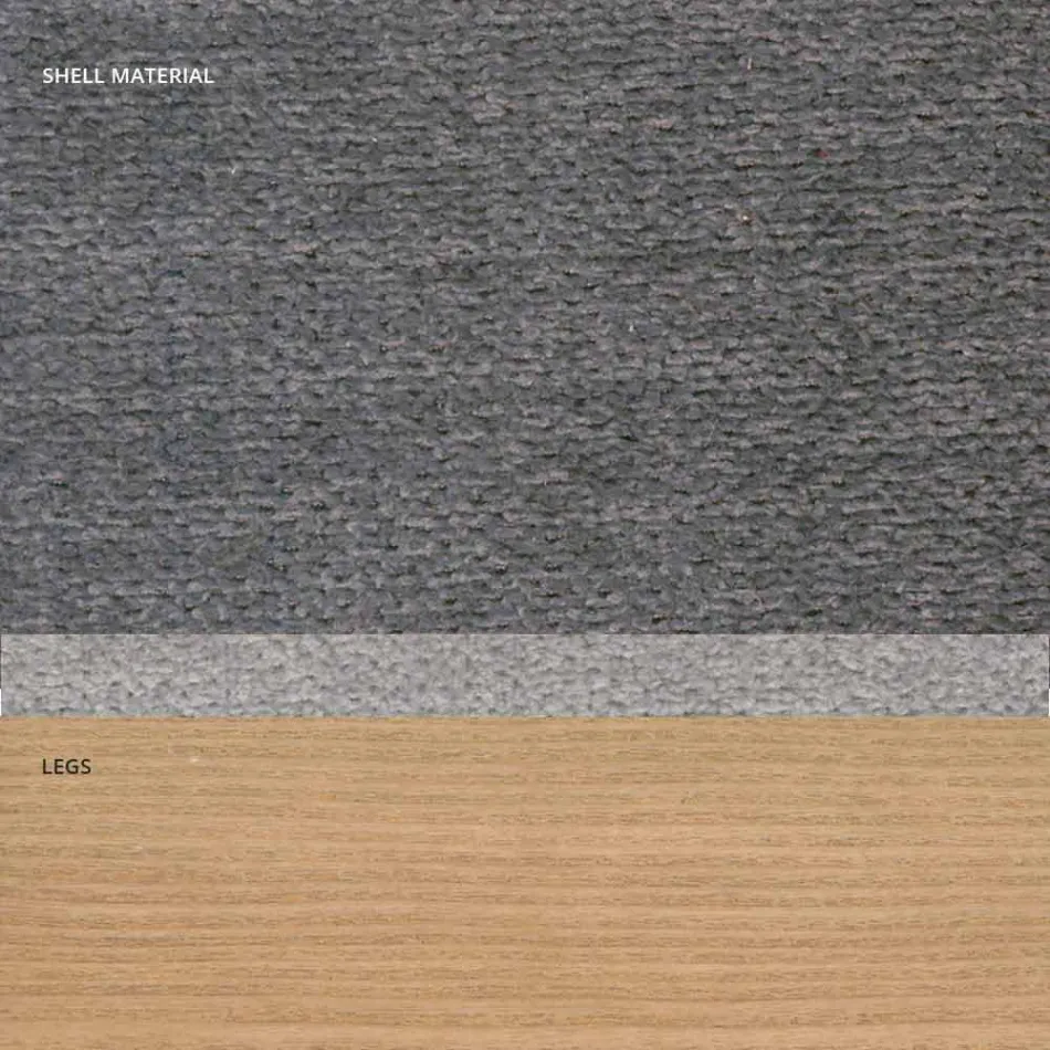 Silla de salón en tela y madera moderna hecha en Italia, Oriella Viadurini