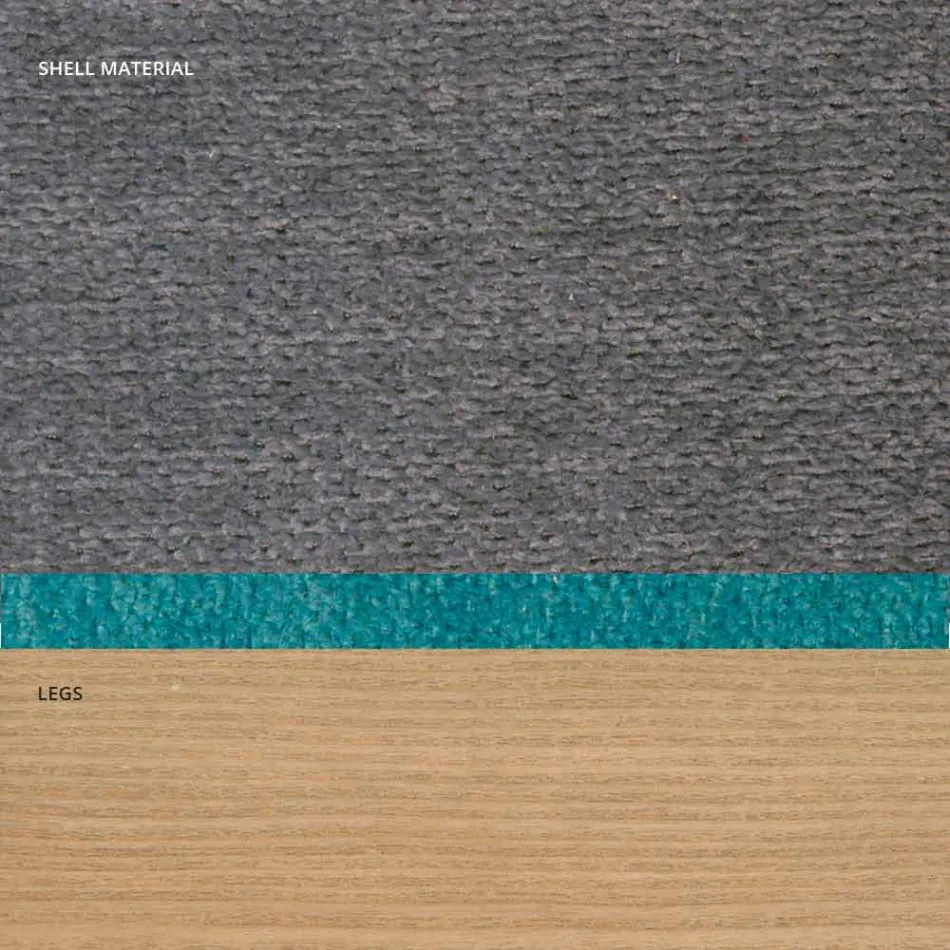 Silla de salón en tela y madera moderna hecha en Italia, Oriella Viadurini