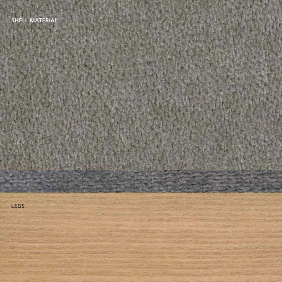 Silla de salón en tela y madera moderna hecha en Italia, Oriella Viadurini