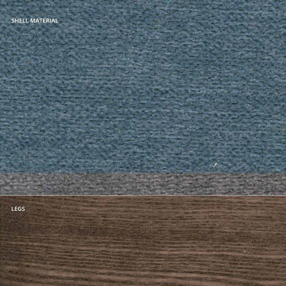 Silla de salón en tela y madera moderna hecha en Italia, Oriella Viadurini