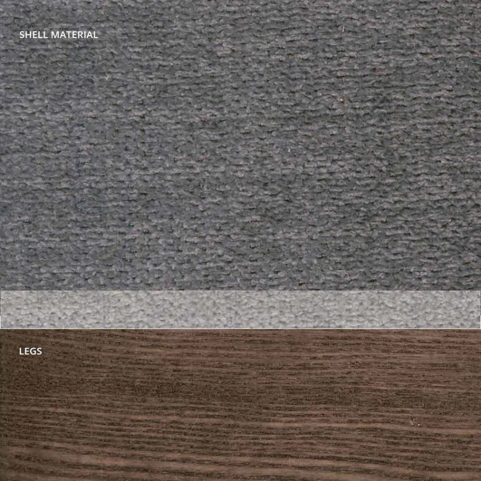 Silla de salón en tela y madera moderna hecha en Italia, Oriella Viadurini