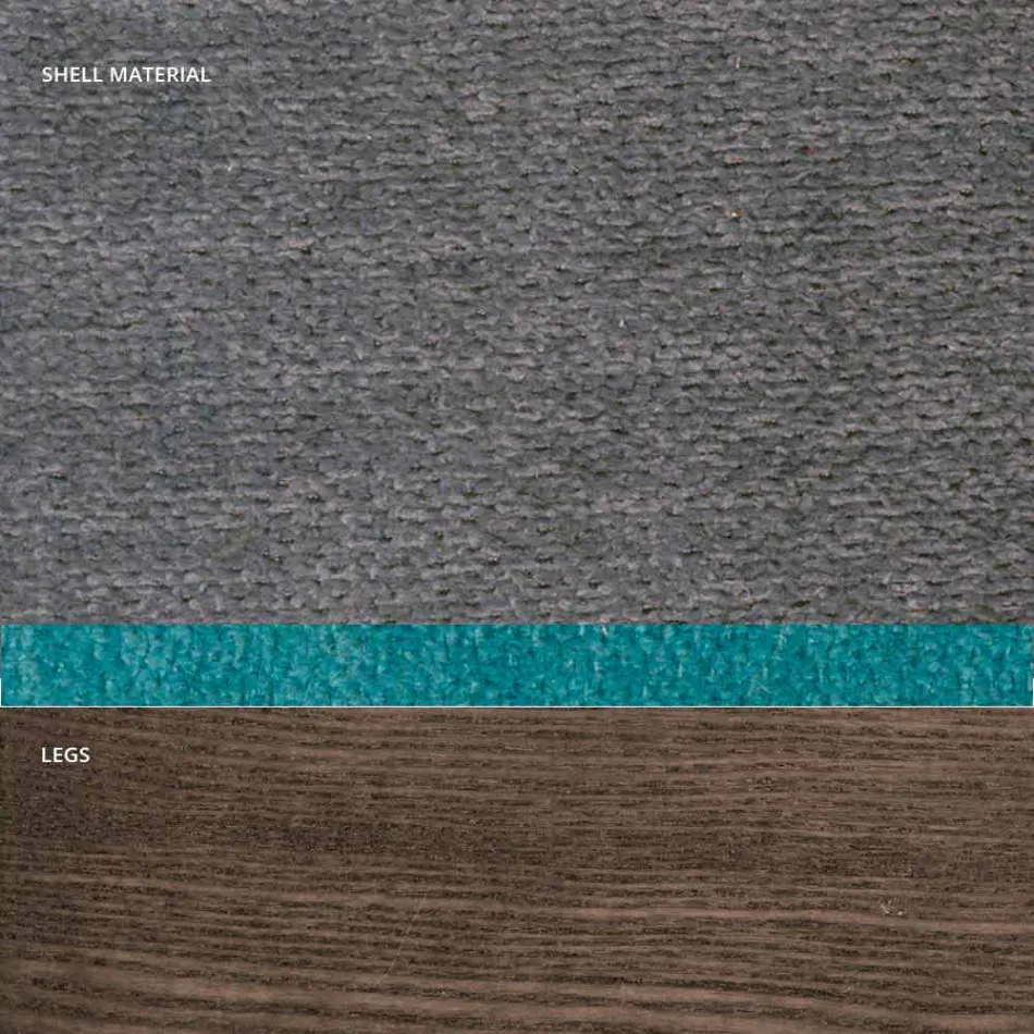 Silla de salón en tela y madera moderna hecha en Italia, Oriella Viadurini