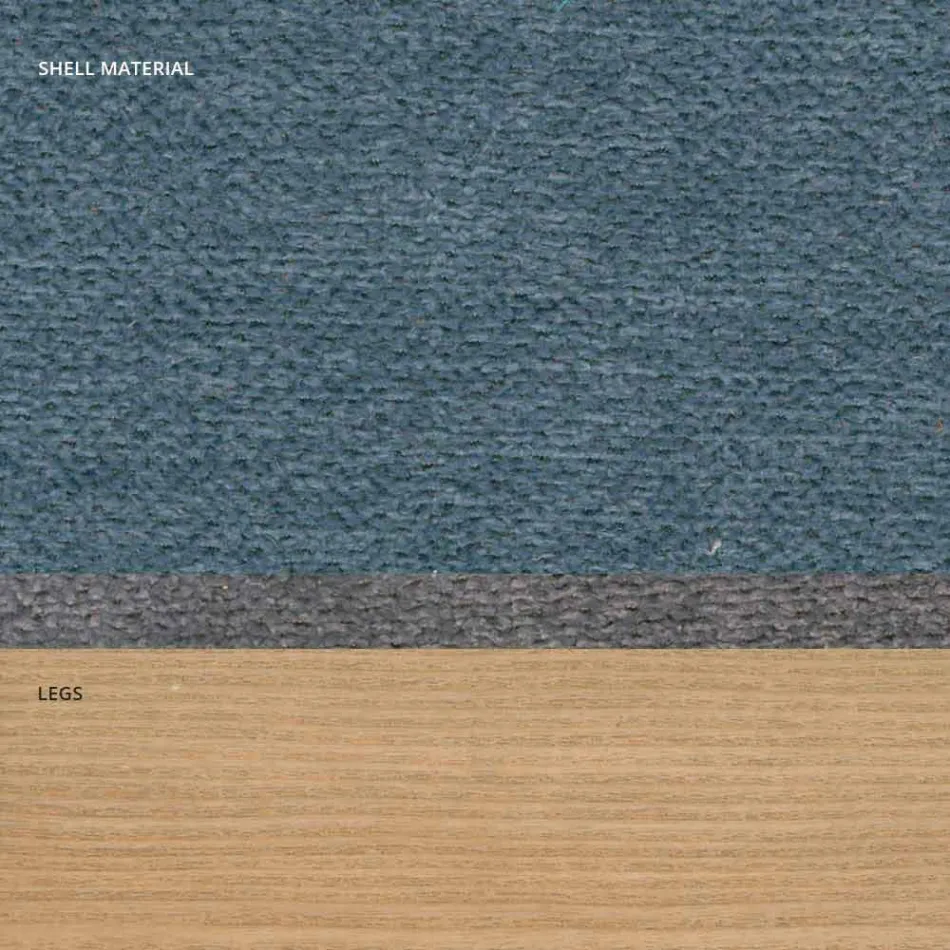 Silla de salón en tela y madera moderna hecha en Italia, Oriella Viadurini