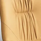 Silla de salón en tejido de fibra con efecto piel y metal Made in Italy - Gohan Viadurini