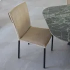 Silla de Salón en Terciopelo Antimanchas y Estructura Negra - Haroon Viadurini