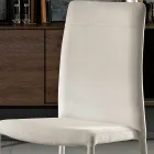 Silla de Salón Totalmente Tapizada en Tela Made in Italy - Lorelai Viadurini